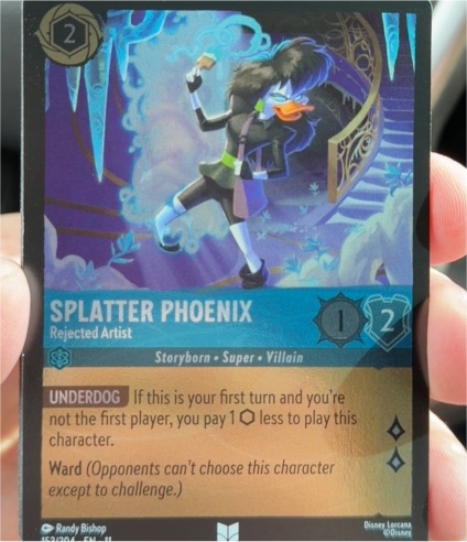 Disney Lorcana Winterspell #153 Splatter Phoenix - Rejected Artist — front