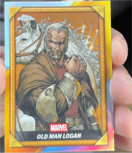 2025 Topps Chrome Deadpool Comic Book Gold #CB-9 Old Man Logan — front
