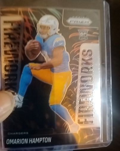 2025 Panini Prizm Fireworks #17 Omarion Hampton — front