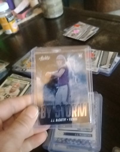 2024 Panini Absolute By Storm #BS-JMY J.J. McCarthy — front