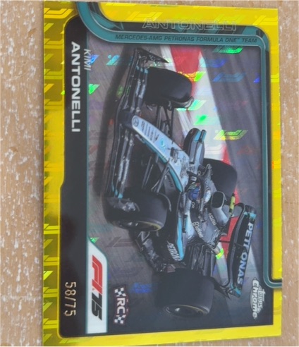 2025 Topps Chrome Formula 1 #80 Kimi Antonelli Rookie Refractor — front