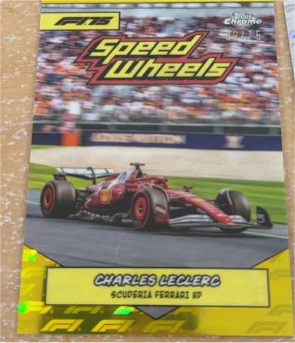 2025 Topps Chrome Formula 1 #75-SF Charles Leclerc Speed Wheels — front
