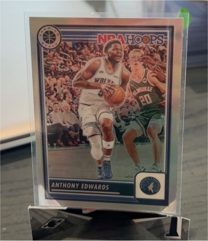 2023-24 Panini NBA Hoops Premium Stock #87 Anthony Edwards — front