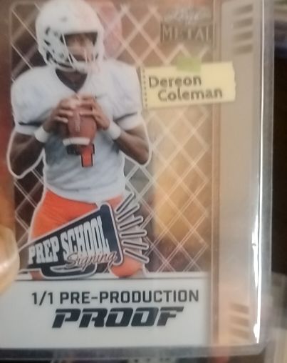 2025 Leaf Metal Prep School Signing #PS-DC2 Dereon Coleman — front
