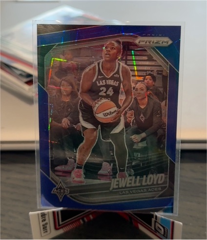 2025 Panini Prizm WNBA #57 Jewell Loyd Blue Velocity Prizm Las Vegas Aces — front