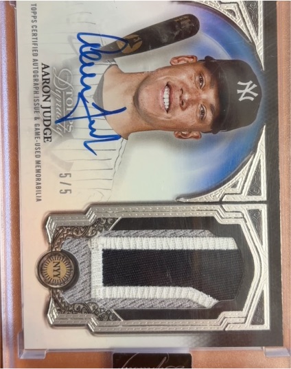 2022 Topps Dynasty #5 Aaron Judge — front