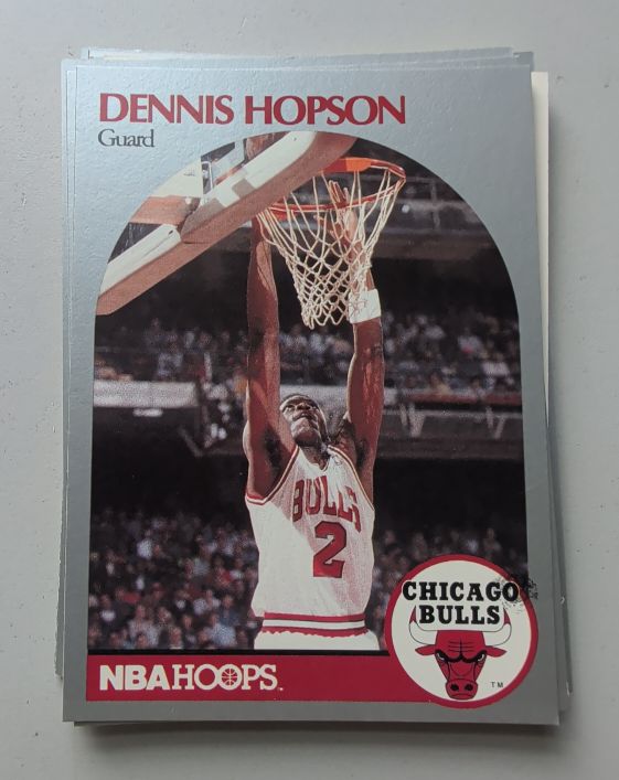 1990 NBA Hoops #404 Dennis Hopson — front