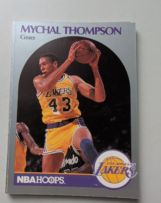 1990-91 NBA Hoops #160 Mychal Thompson — front