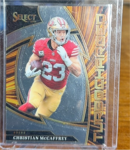 2025 Panini Select #3 Christian McCaffrey Turbocharged San Francisco 49ers — front