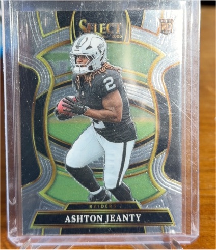 2025 Panini Select Silver Prizm Concourse Level Rookie Ashton Jeanty #4 Raiders — front