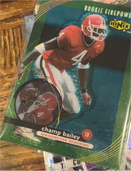 1999 Upper Deck Ionix #71 Champ Bailey Rookie Firepower — front
