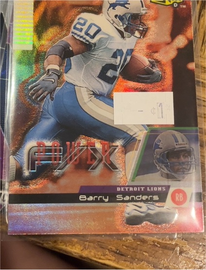 1999 Upper Deck Ionix Power F/X #P8 Barry Sanders — front