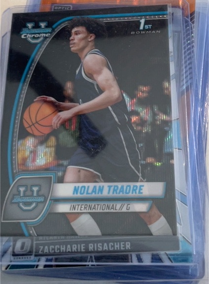 2024 Bowman Chrome University #56 Nolan Traore Black Wave Refractor — front