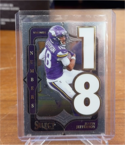 2024 Panini Select #1 Justin Jefferson Numbers Minnesota Vikings — front