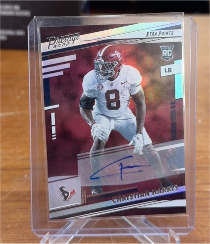 2022 Panini Prestige #356 Christian Harris Xtra Points Rookie Auto — front