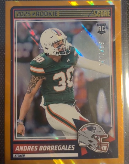 2025 Panini Score #76 Andres Borregales — front