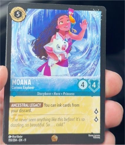 2023 Disney Lorcana Winterspell #155 Moana Curious Explorer — front