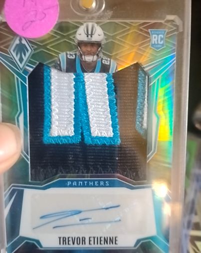 2025 Panini Phoenix #RPS-TEE Trevor Etienne Rookie Patch Auto — front