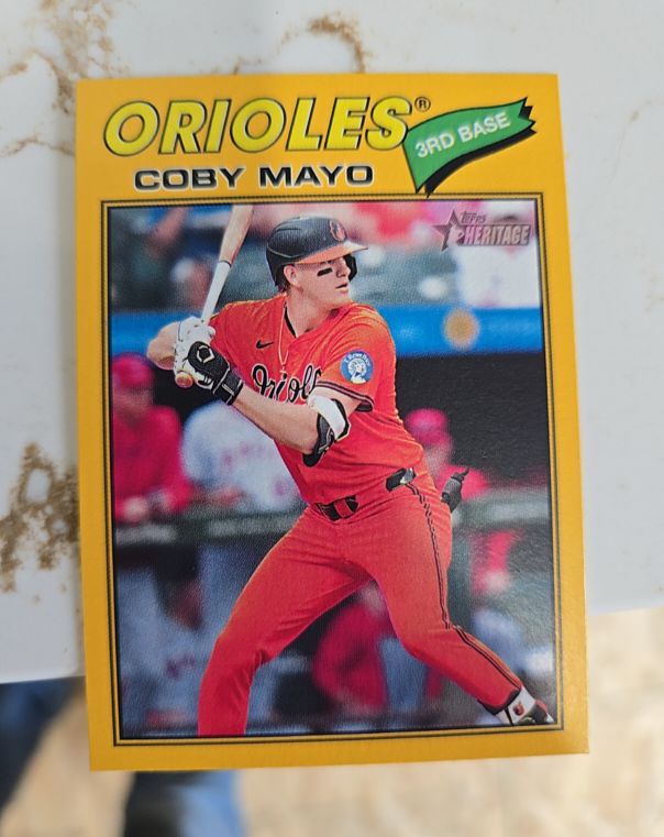 2026 Topps Heritage #49 Coby Mayo — front