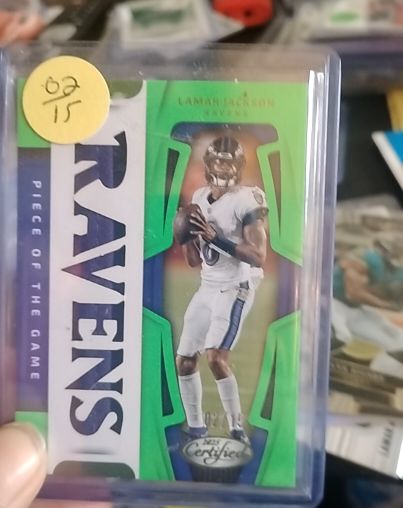 2025 Panini Certified Piece of the Game #POG-LJN Lamar Jackson — front