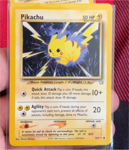 2000 Pokémon Neo Genesis #70 Pikachu — front