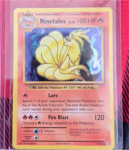 2016 Pokémon XY Evolutions #15 Ninetales — front