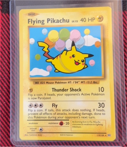2016 Pokémon XY Evolutions #110 Flying Pikachu — front