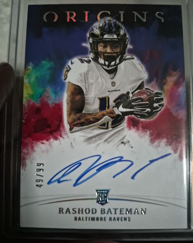 2021 Panini Origins #RA-RB Rashod Bateman Rookie Auto — front