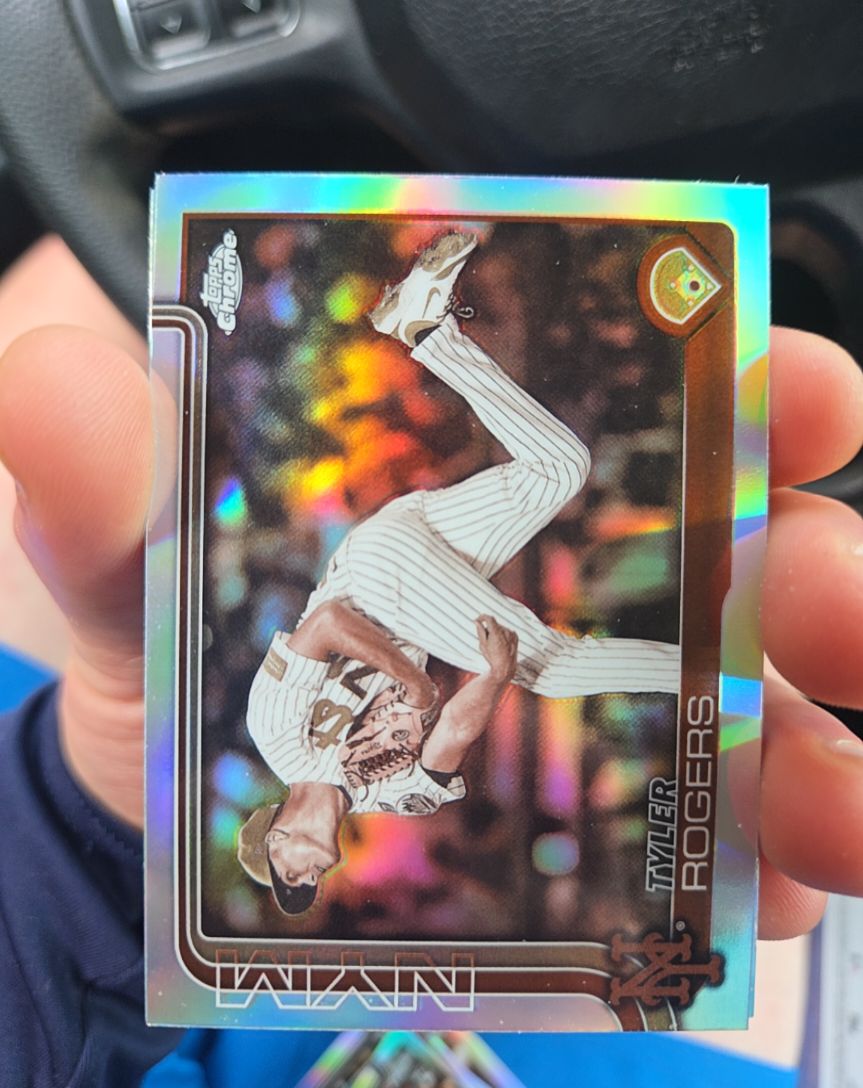 2025 Topps Chrome Update #USC148 Tyler Rogers Sepia Refractor New York Mets — front