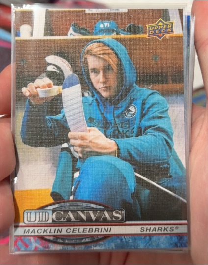 2025-26 Upper Deck Series 2 UD Canvas #C-124 Macklin Celebrini — front