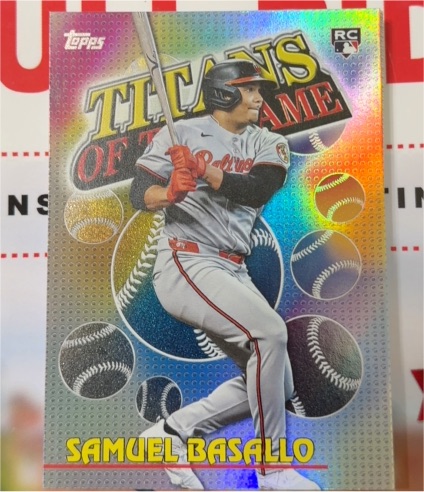 2026 Topps Series 1 #TOG-10 Samuel Basallo Titans of the Game — front