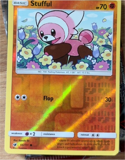 2017 Pokémon Crimson Invasion #55 Stufful — front