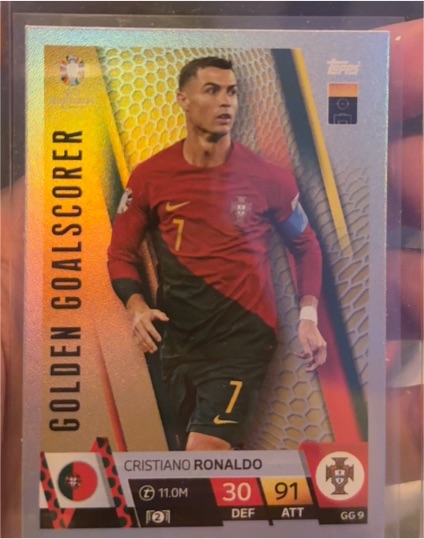 2024 Topps Match Attax UEFA Euro Golden Goalscorer #GG 9 Cristiano Ronaldo — front