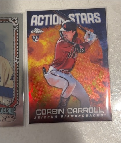 2023 Topps Chrome Update #ASC-3 Corbin Carroll Arizona Diamondbacks Action Stars Rookie — front