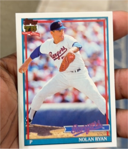 2026 Topps Series 1 Nolan Ryan 1991 Design #T91-97 Texas Rangers — front