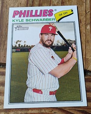 2026 Topps Heritage #159 Kyle Schwarber — front