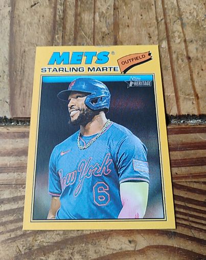 2026 Topps Heritage #213 Starling Marte — front