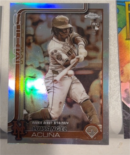 2025 Topps Chrome #56 Luisangel Acuna Sepia Refractor Rookie — front