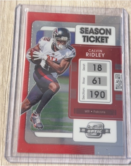 2021 Panini Contenders Optic #21 Calvin Ridley Season Ticket — front