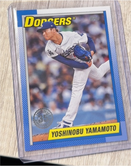 2025 Topps Series 1 1990 Topps #T90-84 Yoshinobu Yamamoto — front