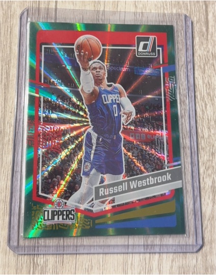 2023-24 Panini Donruss #145 Russell Westbrook Green Laser — front