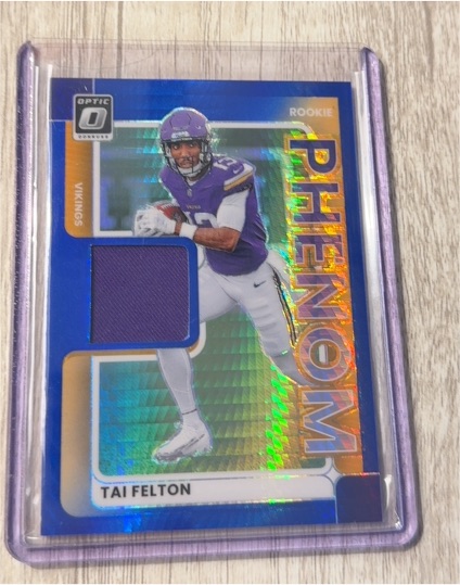 2025 Panini Donruss Optic #RPBH-TFN Tai Felton Rookie Phenom Blue Hyper Patch — front