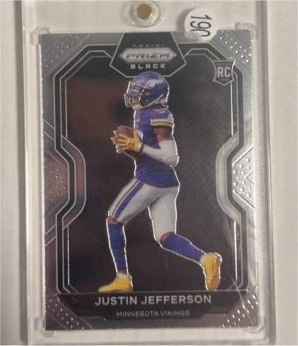 2020 Panini Chronicles Prizm Black #PB-9 Justin Jefferson — front