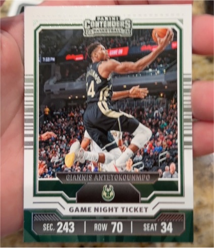 2023-24 Panini Contenders #23 Giannis Antetokounmpo Game Night Ticket — front