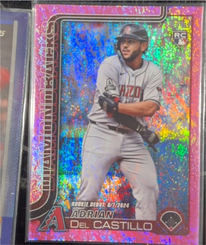 2025 Topps Update #US267 Adrian Del Castillo Pink Diamante Foil — front