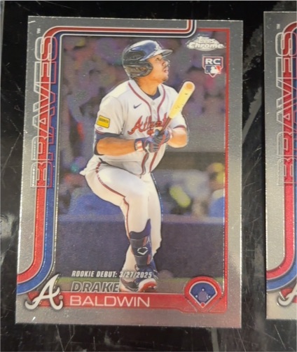 2025 Topps Chrome Update #USC88 Drake Baldwin Rookie Debut Atlanta Braves — front