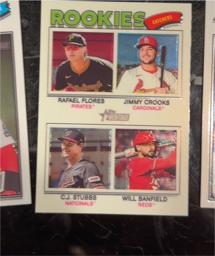 2026 Topps Heritage #376 Rafael Flores Jimmy Crooks C.J. Stubbs Will Banfield — front