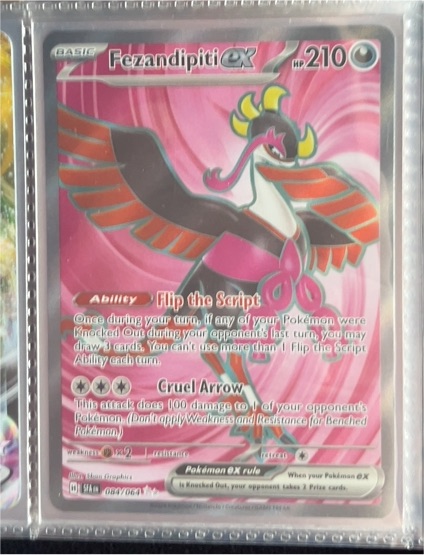2023 Pokémon Scarlet & Violet Shrouded Fable #084 Fezandipiti EX — front
