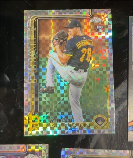 2025 Topps Chrome Update #USC177 Thomas Harrington X-Fractor RC Pirates — front