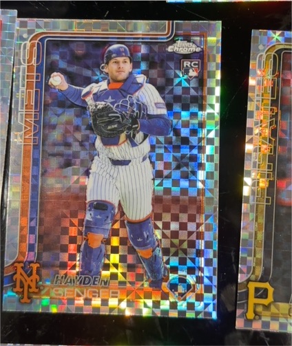 2025 Topps Chrome Update #USC128 Hayden Senger X-Fractor Rookie Card — front